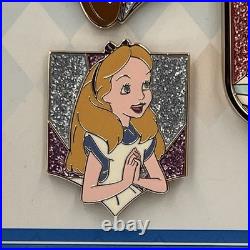 Disneyland 70th Vault Collection 2/4 Alice Mr. Toad Mad Hatter Cyril 5 Pin Set