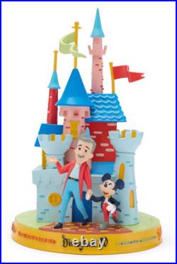 Disneyland 70th Walt Disney and Mickey Castle Figure, NEW