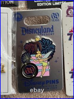 Disneyland Anniversary Birthday Trading Pin Set Of 10 Pins 50th-70th Anniversary Disneyland Anniversary Birthday Trading Pin Set Of 10 Pins 50th-70th Anniversary
