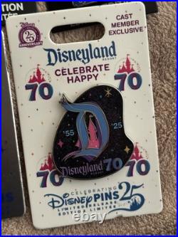 Disneyland Anniversary Birthday Trading Pin Set Of 10 Pins 50th-70th Anniversary Disneyland Anniversary Birthday Trading Pin Set Of 10 Pins 50th-70th Anniversary