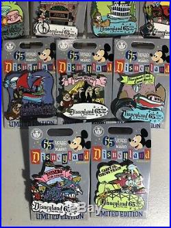 Disneyland Attractions 65th Anniversary Pins Ride Collection Set