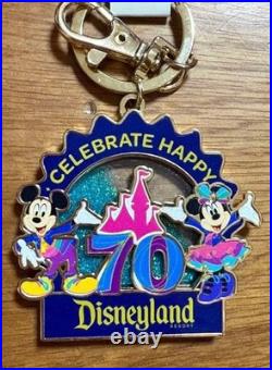 Disneyland California 70th Anniversary Keychain Set