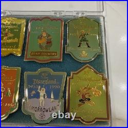Disneyland Cast Member Exclusive 8 Pin Set 35th Anniversary HTF In Original Case