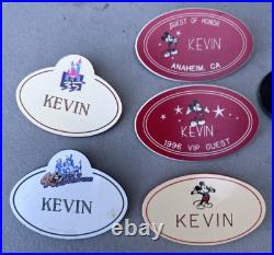 Disneyland Cast Member Nametag Name Tag 35th 40th Anniversary VIP Guest Kevin
