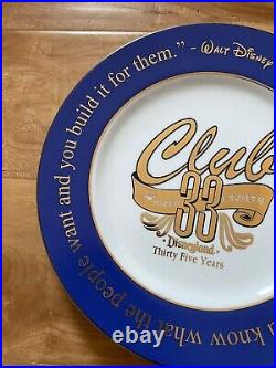 Disneyland Club 33 35th Anniversary Decorative Plate #31/333