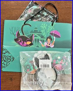 Disneyland Club 33 Haunted Mansion 55 Anniversary Loungefly Ears with Tissue & Bag