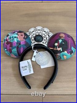 Disneyland Club 33 Haunted Mansion 55 Anniversary Loungefly Ears with Tissue & Bag