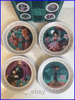 Disneyland Club 33 Haunted Mansion 55th Anniversary 4 Piece Plate Set