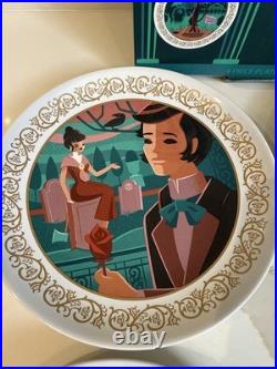 Disneyland Club 33 Haunted Mansion 55th Anniversary 4 Piece Plate Set