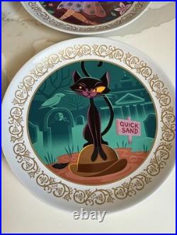 Disneyland Club 33 Haunted Mansion 55th Anniversary 4 Piece Plate Set