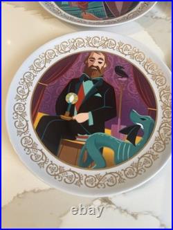 Disneyland Club 33 Haunted Mansion 55th Anniversary 4 Piece Plate Set