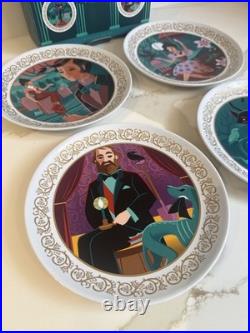 Disneyland Club 33 Haunted Mansion 55th Anniversary 4 Piece Plate Set