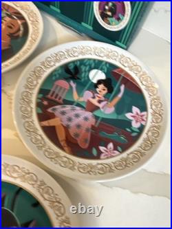 Disneyland Club 33 Haunted Mansion 55th Anniversary 4 Piece Plate Set