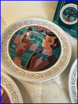 Disneyland Club 33 Haunted Mansion 55th Anniversary 4 Piece Plate Set
