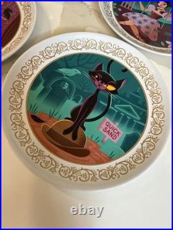 Disneyland Club 33 Haunted Mansion 55th Anniversary 4 Piece Plate Set