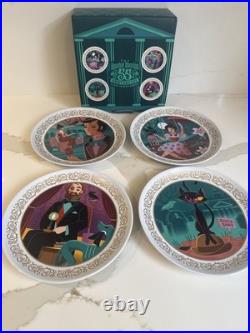 Disneyland Club 33 Haunted Mansion 55th Anniversary 4 Piece Plate Set