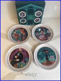 Disneyland Club 33 Haunted Mansion 55th Anniversary 4 Piece Plate Set