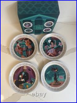 Disneyland Club 33 Haunted Mansion 55th Anniversary 4 Piece Plate Set