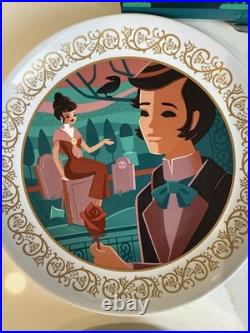 Disneyland Club 33 Haunted Mansion 55th Anniversary 4 Piece Plate Set