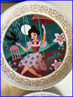 Disneyland Club 33 Haunted Mansion 55th Anniversary 4 Piece Plate Set