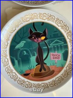 Disneyland Club 33 Haunted Mansion 55th Anniversary 4 Piece Plate Set