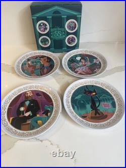 Disneyland Club 33 Haunted Mansion 55th Anniversary 4 Piece Plate Set