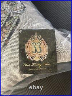 Disneyland Club 33 Throw Pillow 55th Anniversary Emerald NWT Gift Bag