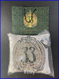 Disneyland Club 33 Throw Pillow 55th Anniversary Emerald NWT Gift Bag