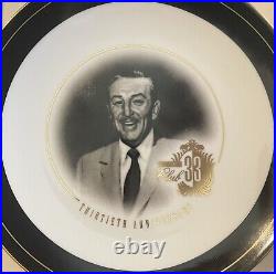 Disneyland Club 33 Walt. Disney Plate, 30th Anniversary RARE