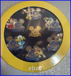 Disneyland Collectible Pins 50th Anniversary Mickey & Friends New Sealed RARE