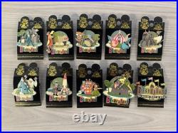 Disneyland DLR 50th Anniversary Retro Pin Set Lot Of 10 Shag Disney 2005 Rare Disneyland DLR 50th Anniversary Retro Pin Set Lot Of 10 Shag Disney 2005 Rare