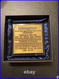 Disneyland Dedication Plaque & Presentation Box 50th Anniversary Celebration