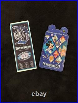 Disneyland Diamond 60th Anniversary Pressed Penny Set In Book Holder with 60 coins