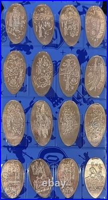 Disneyland Diamond 60th Anniversary Pressed Penny Set In Book Holder with 60 coins