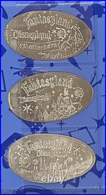 Disneyland Diamond 60th Anniversary Pressed Penny Set In Book Holder with 60 coins