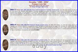 Disneyland Diamond 60th Anniversary Pressed Penny Set In Book Holder with 60 coins