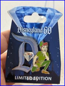 Disneyland Diamond Celebration 60th Anniversary D Peter Pan LE 3000 Pin