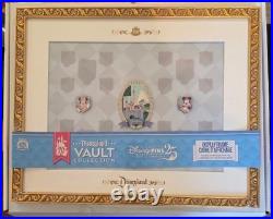 Disneyland Disney 70th Anniversary Vault Collection Pin Frame with 1/4 Pin Set