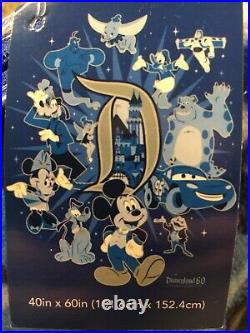 Disneyland Disney California Adventure 60th Anniversary Mickey Fleece Throw New