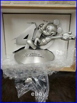 Disneyland Disneyana 40th Anniversary Mickey Mouse Pewter Statue