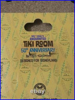 Disneyland Enchanted Tiki Room 50th Anniversary Event Shag Pin LE250 New on Card