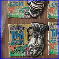 Disneyland Enchanted Tiki Room 50th Anniversary Pin Set Limited Edition 250