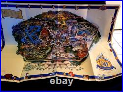 Disneyland Happiest Homecoming on Earth 50th Anniversary Souvenir Map Poster