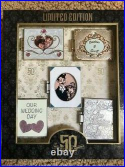 Disneyland Haunted Mansion 50th Anniversary Bride Wedding Album Pin Set LE 999