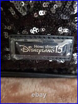 Disneyland Hong Kong 15th Year Anniversary Black Sequins Backpack