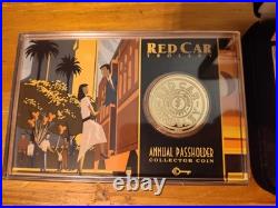 Disneyland LIMITED EDITION Silver E Ticket, 55th Anniversary Coin, Trolley Coin
