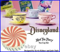 Disneyland MAD TEA PARTY SET 0f 4 NIB 50th Anniversary COA LE 1500 Mother's Day