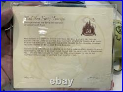 Disneyland MAD TEA PARTY SET 50th Anniversary COA Limited Ed. Of 1500