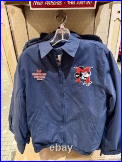 Disneyland Mickey Mouse Club Member 70th Anniversary Jacket Navy Zip Up LG