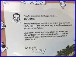 Disneyland Park 45th Anniversary Commemorative 1999 Centennial Poster Map Frame